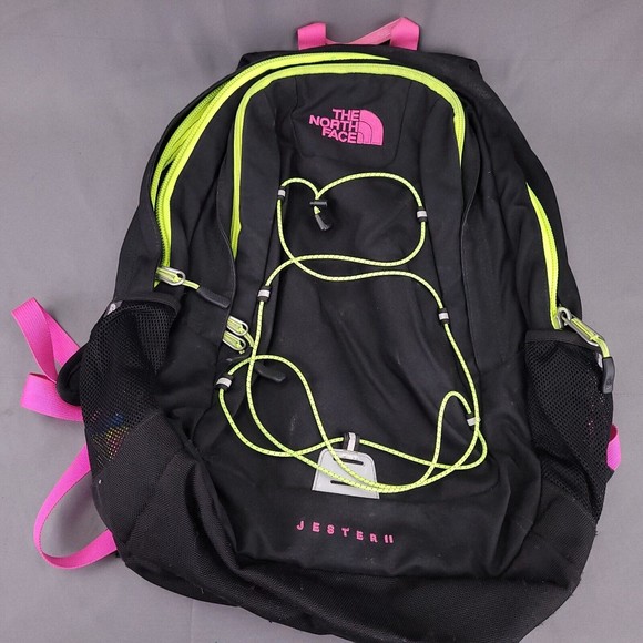 The North Face Bags The North Face Jester Ii Laptop Backpack Blackyellowpink Poshmark